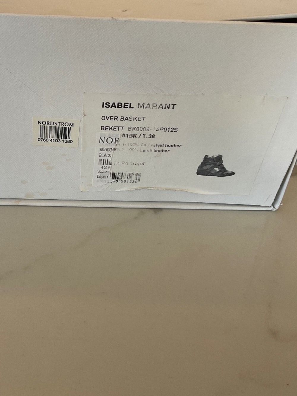 Isabel Marant Beckett Wedge Sneakers Black SZ 39 - Picture 10 of 12